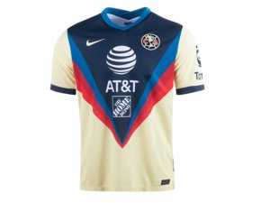 20/21 Club America Blank Home Yellow Short Sleeve Soccer Jersey