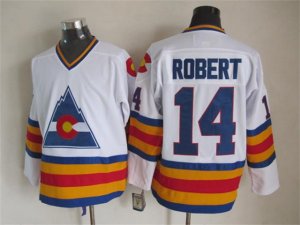 Colorado Avalanche #14 Rene Robert 1980 CCM Vintage White Jersey