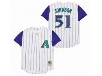 Arizona Diamondbacks #51 Randy Johnson Throwback White Jersey