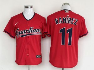 Cleveland Guardians #11 Jose Ramirez Red Cool Base Jersey