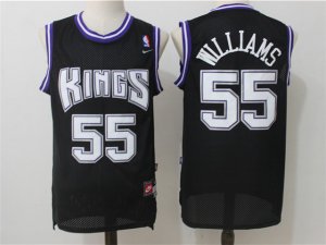 Sacramento Kings #55 Jason Williams Throwback Black Jersey