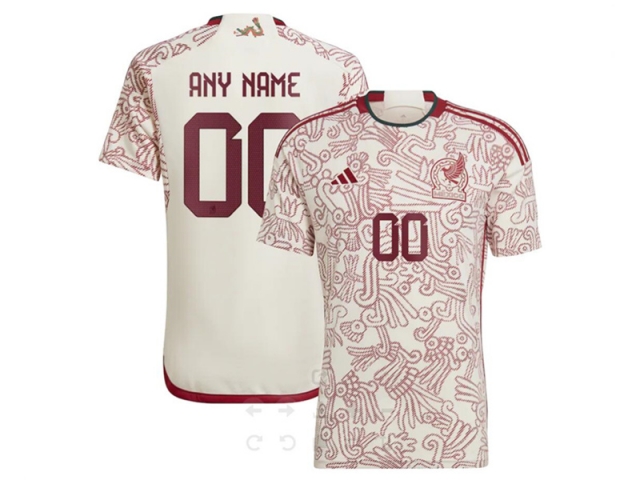 National Mexico #00 Away White 2022/23 Custom Soccer Jersey - Click Image to Close