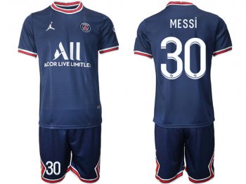 Club Paris Saint Germain #30 Messi Home Navy 2021/2022 Soccer Jersey