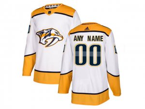 Nashville Predators Custom #00 Away White Jersey