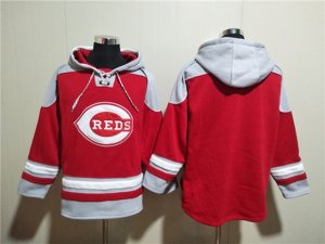 Cincinnati Reds Blank Red Pullover Hoodie Jersey