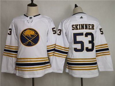 Youth Buffalo Sabres #53 Jeff Skinner White 50th Season Jersey