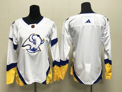 Womens Buffalo Sabres Blank White 2022/23 Reverse Retro Jersey