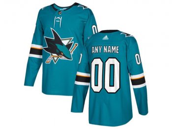 San Jose Sharks Custom #00 Teal Jersey