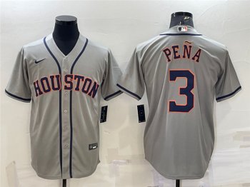 Houston Astros #3 Jeremy Pena Gray Cool Base Jersey