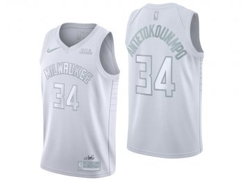 Milwaukee Bucks #34 Giannis Antetokounmpo White MVP Swingman Jersey