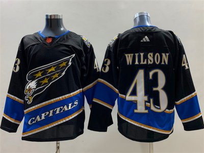 Washington Capitals #43 Tom Wilson Black 2022/23 Reverse Retro Jersey