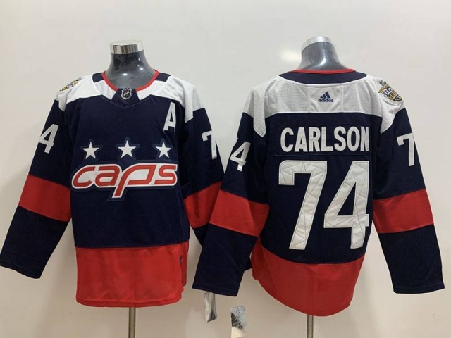 Washington Capitals #74 John Carlso Navy 2018 Stadium Series Jersey - Click Image to Close