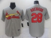 St. Louis Cardinals #28 Nolan Arenado Gray Cool Base Jersey