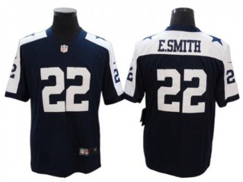 Dallas Cowboys #22 Emmitt Smith Thanksgiving Blue Vapor Limited Jersey