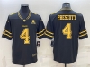 Dallas Cowboys #4 Dak Prescott Black Gold Vapor Limited Jersey
