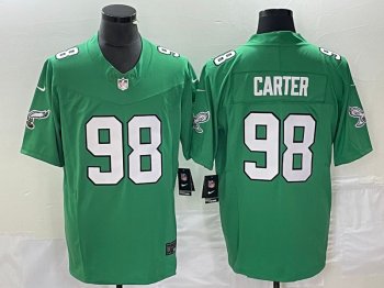 Philadelphia Eagles #98 Carter Green Kelly Green Vapor F.U.S.E. Limited Jersey