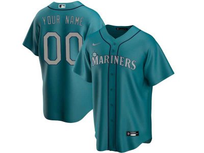 Seattle Mariners #00 Green Cool Base Custom Jersey