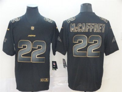 Carolina Panthers #22 Christian McCaffrey Black Gold Vapor Limited Jersey