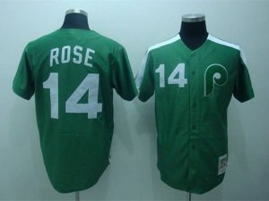 Philadelphia Phillies #14 Pete Rose Throwback Green Jersey