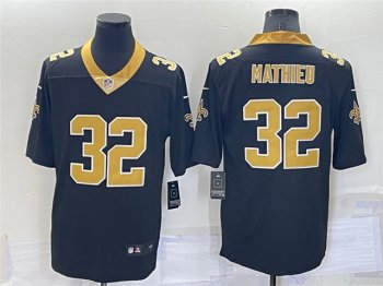 New Orleans Saints #32 Tyrann Mathieu Black Vapor Limited Jersey