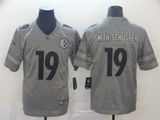 Pittsburgh Steelers #19 JuJu Smith-Schuster Gray Gridiron Gray Vapor Limited Jersey