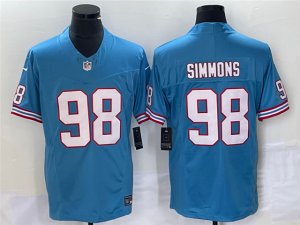 Tennessee Titans #98 Jeffery Simmons Light Blue Vapor F.U.S.E. Limited Jersey