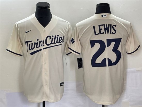 Minnesota Twins #23 Royce Lewis 2023 Alternate Cream Cool Base Jersey