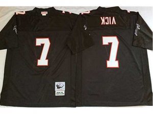 Atlanta Falcons #7 Michael Vick Throwback Black Jersey