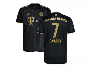 Club Bayern Munich #7 Gnabry Away Black 2021/22 Soccer Jersey