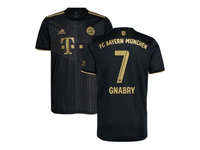 Club Bayern Munich #7 Gnabry Away Black 2021/22 Soccer Jersey - Click Image to Close