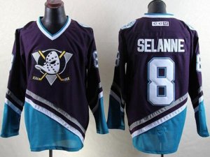 Anaheim Mighty Ducks #8 Teemu Selanne 1997 CCM Vintage Black Jersey