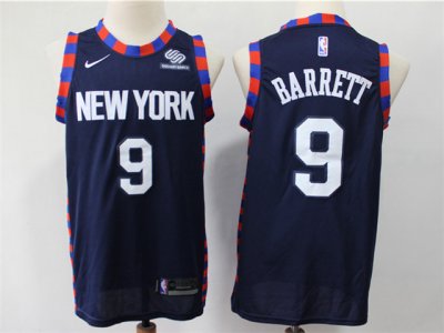 New York Knicks #9 R.J. Barrett Navy City Edition Swingman Jersey