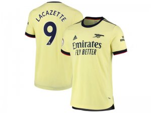 Club Arsenal #9 Lacazette Away Yellow 2021/22 Soccer Jersey