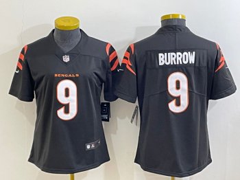 Women's Cincinnati Bengals #9 Joe Burrow Black Vapor Limited Jersey