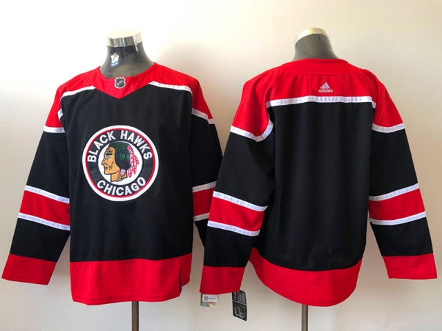 Chicago Blackhawks Blank Black 2021 Reverse Retro Jersey - Click Image to Close