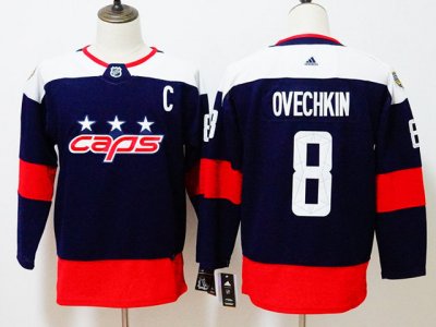 Washington Capitals #8 Alexander Ovechkin Navy 2018 NHL Stadium Series Jersey