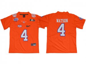 Youth NCAA Clemson Tigers #4 Deshaun Watson Orange College Football Jersey