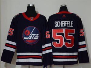 Winnipeg Jets #55 Mark Scheifele 2019 Navy Heritage Classic Jersey