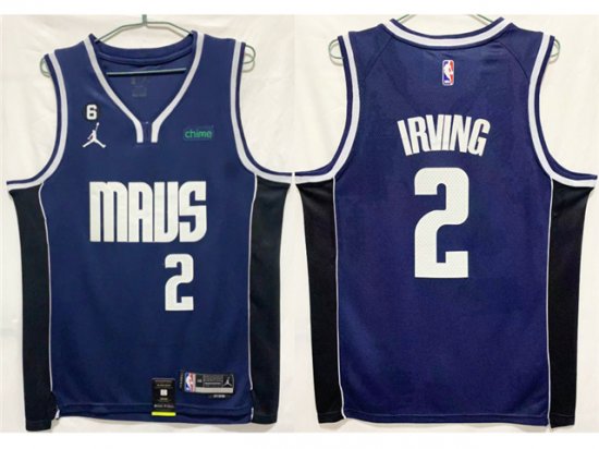 Dallas Mavericks #2 Kyrie Irving 2022-23 Navy Statement Swingman Jersey