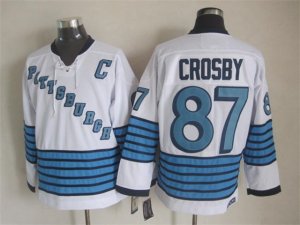 Pittsburgh Penguins #87 Sidney Crosby 1967 Vintage CCM White Jersey