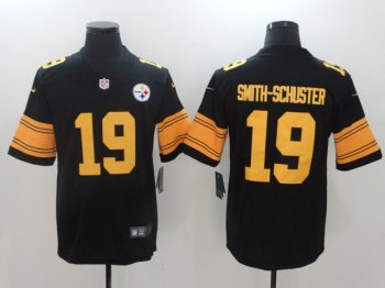 Pittsburgh Steelers #19 JuJu Smith-Schuster Black Color Rush Limited Jersey