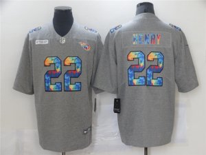 Tennessee Titans #22 Derrick Henry Gray Rainbow Vapor Limited Jersey