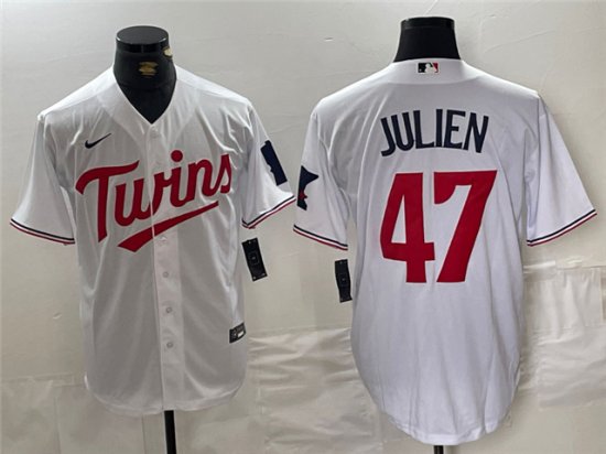 Minnesota Twins #47 Edouard Julien White Limited Jersey