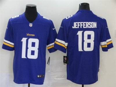 Minnesota Vikings #18 Justin Jefferson Purple Vapor Limited Jersey