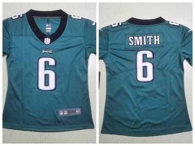 Women's Philadelphia Eagles #6 DeVonta Smith Green Vapor Limited Jersey