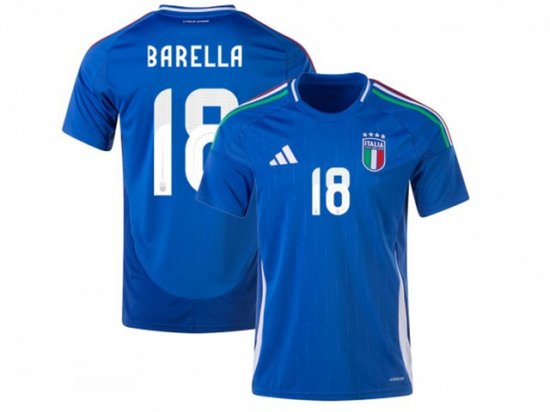 National Italy #18 BARELLA Home 2024/25 Soccer Jersey