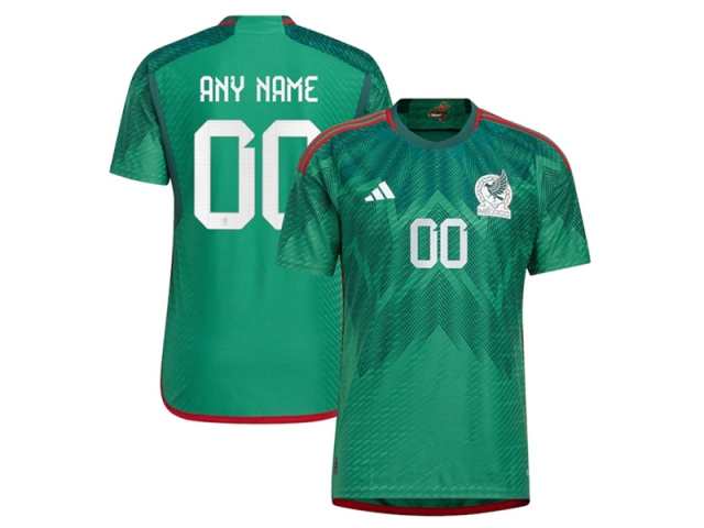 National Mexico #00 Home Green 2022/23 Custom Soccer Jersey - Click Image to Close