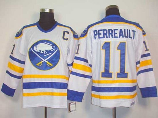 Buffalo Sabres #11 Gilbert Perreault 1984 CCM Vintage White Jersey