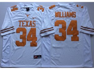 NCAA Texas Longhorns #34 Ricky Williams White College Football Jersey