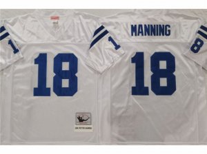 Indianapolis Colts #18 Peyton Manning 2006 Throwback White Jersey